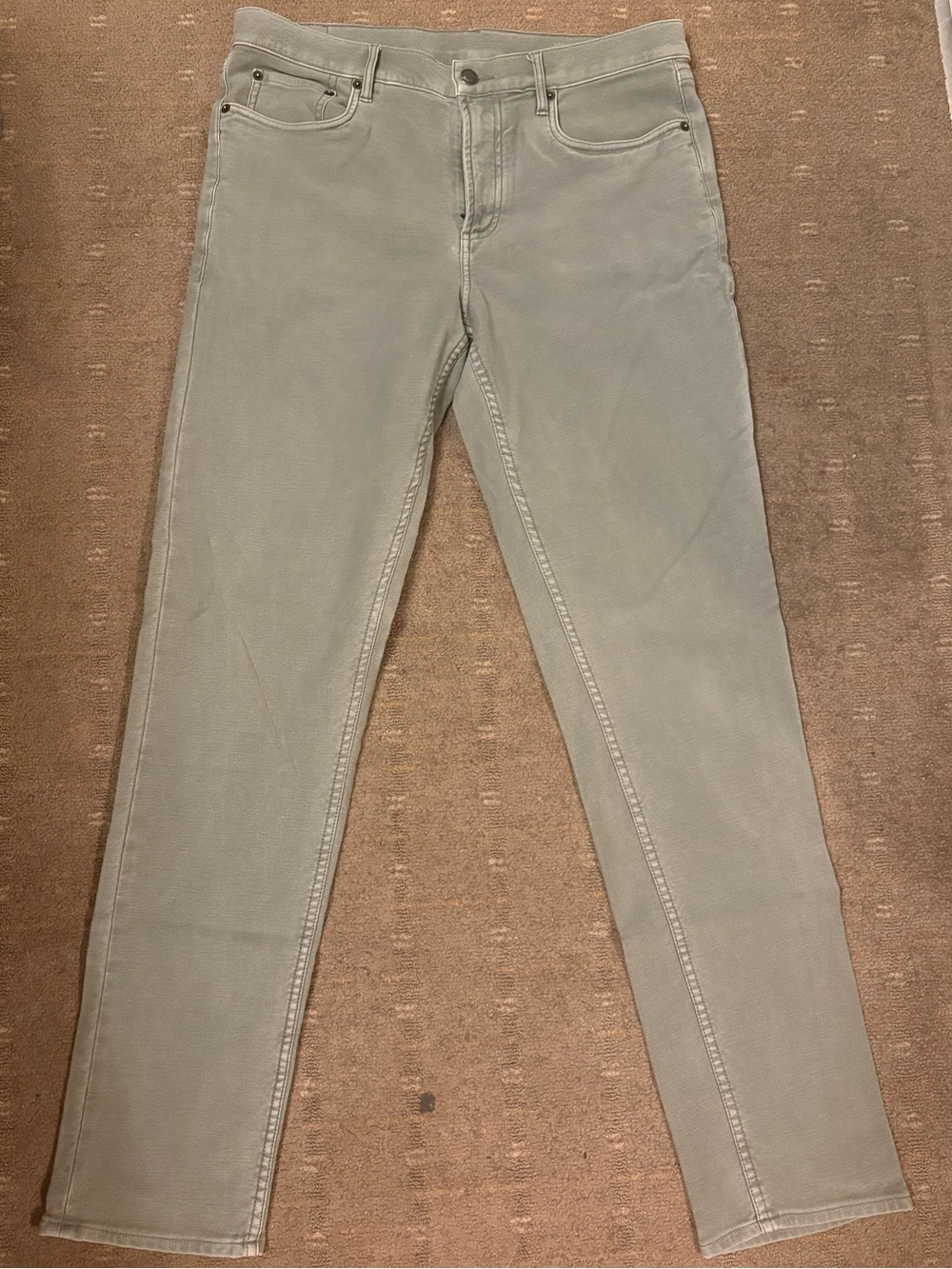 Faherty Stretch Terry 5-Pocket Pants Faded Olive Men’s 33x34